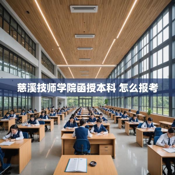 慈溪技师学院函授本科 怎么报考