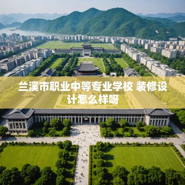 兰溪市职业中等专业学校 装修设计怎么样呀