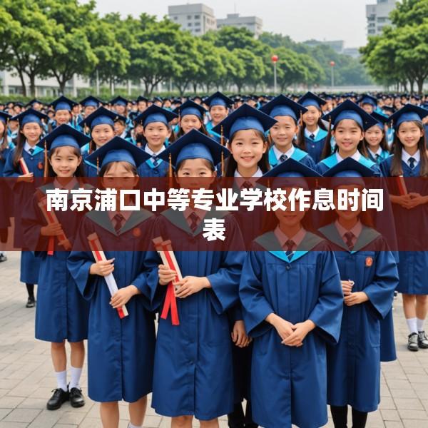 南京浦口中等专业学校作息时间表
