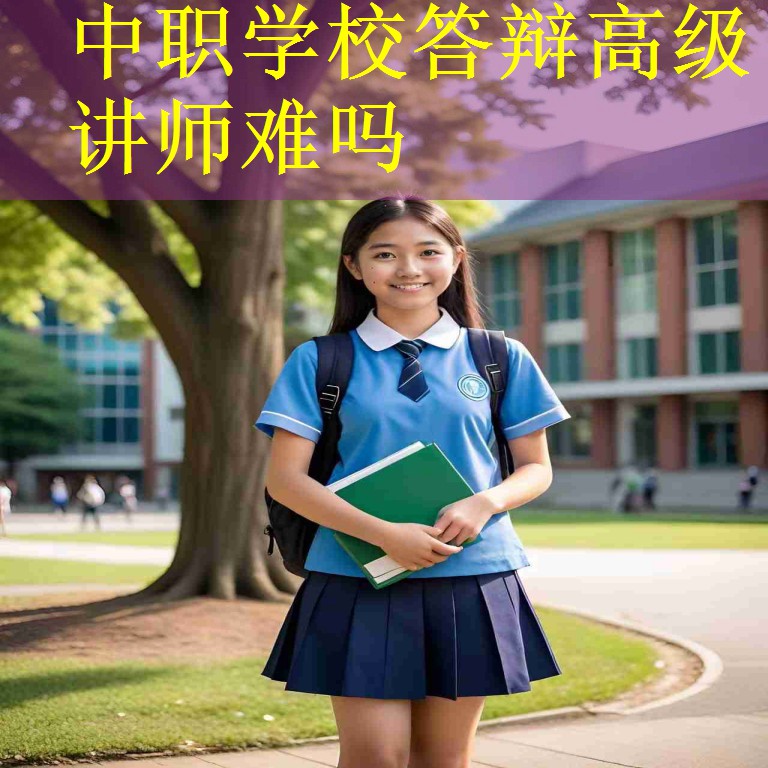 中职学校答辩高级讲师难吗